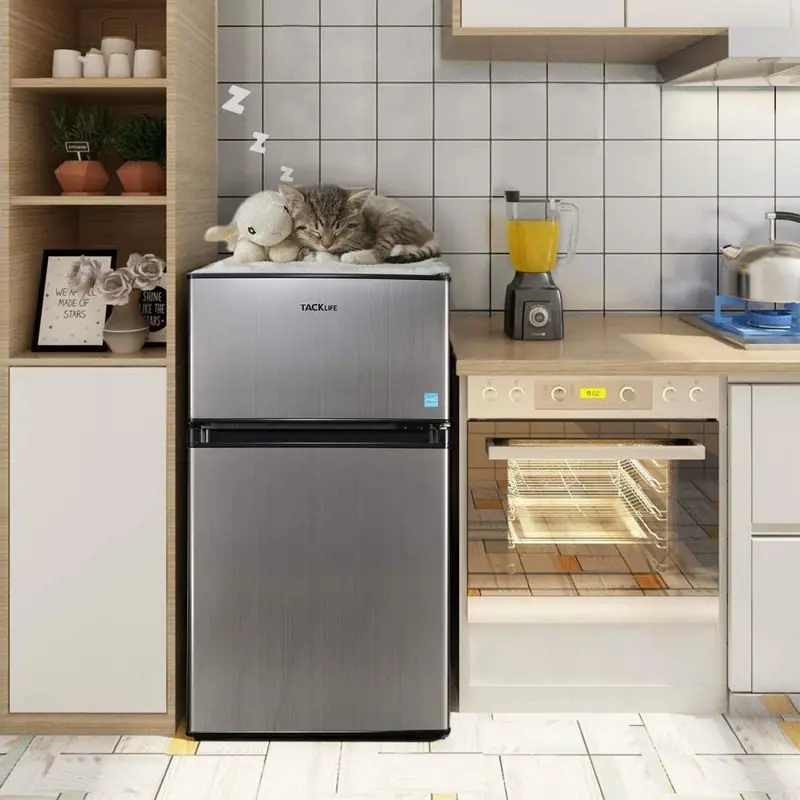 3.1 Cu Ft Compact Mini Fridge with Freezer & Energy-Efficient LED Lighting