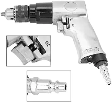 3/8-Inch Reversible Pneumatic Air Drill – High-Speed Industrial Tool with 1700 RPM Output