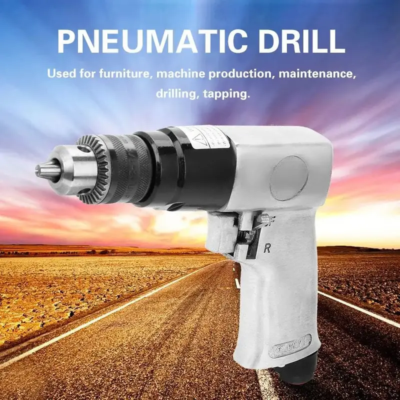 3/8-Inch Reversible Pneumatic Air Drill – High-Speed Industrial Tool with 1700 RPM Output