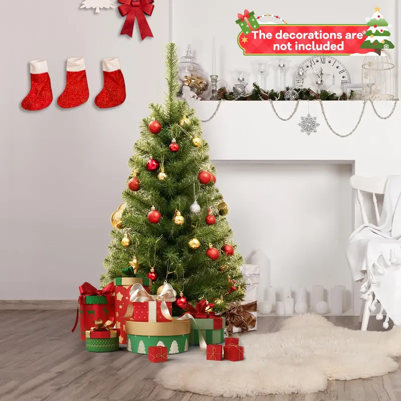 3-Foot Mini Unlit Artificial Christmas Tree – Festive Holiday Tree with 116 Realistic PVC Branch Tips