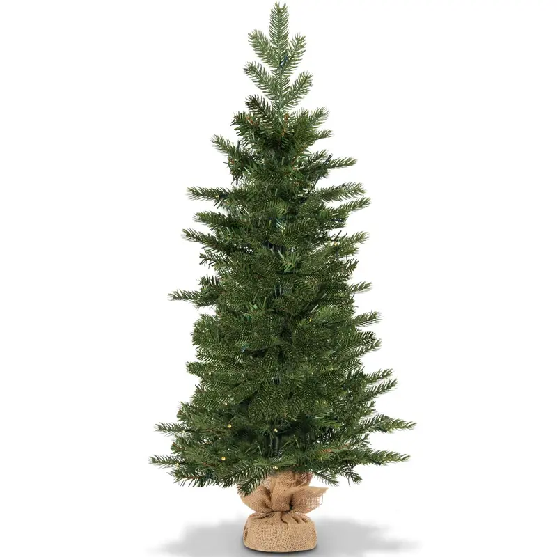 3-Foot Pre-Lit Slim Christmas Tree – Hinged Artificial Fir Design