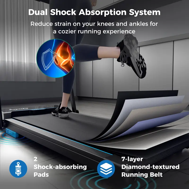 3-in-1 Folding Treadmill – Walking Pad with Handlebar, 2.5HP Motor & 340 lb Weight Limit 2