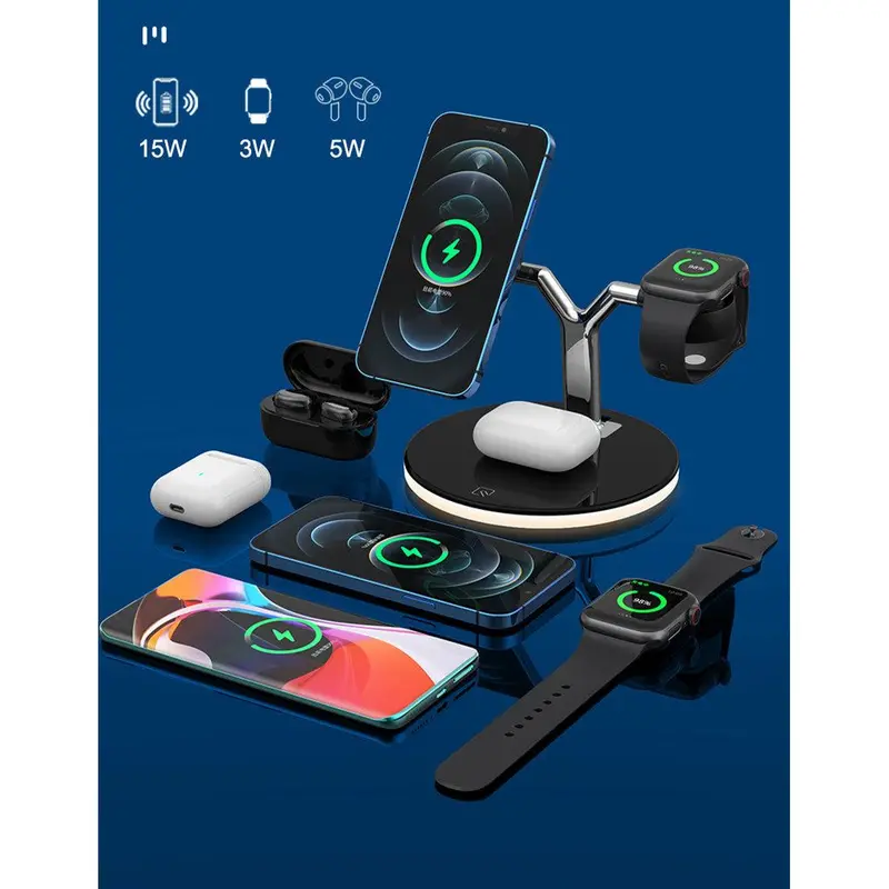 3-in-1 MagSafe Wireless Charger with Ambient Night Light
