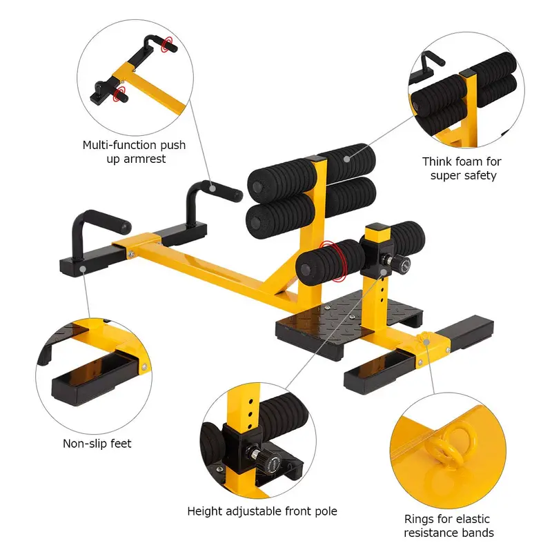 3-in-1 Sissy Squat Machine – Adjustable Deep Squat & Leg Exercise Station
