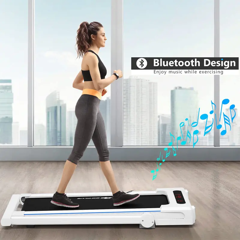3-in-1 Under-Desk Walking Pad – Compact Treadmill with Detachable Standing Desk