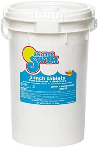 3-Inch Chlorine Tablets – 50 lb Bulk Pack for Pool Sanitization
