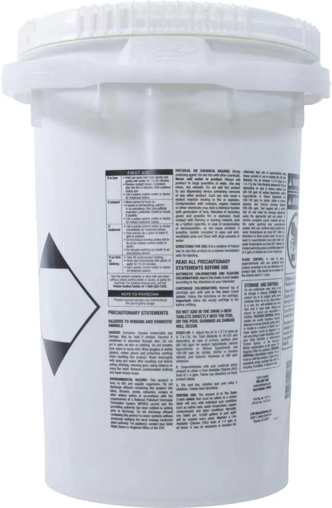 3-Inch Chlorine Tablets – 50 lb Bulk Pack for Pool Sanitization