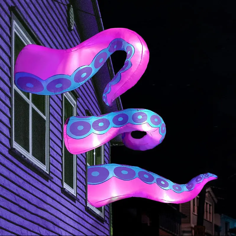3-Pack Giant Inflatable Halloween Octopus Tentacles – Outdoor Yard Decoration