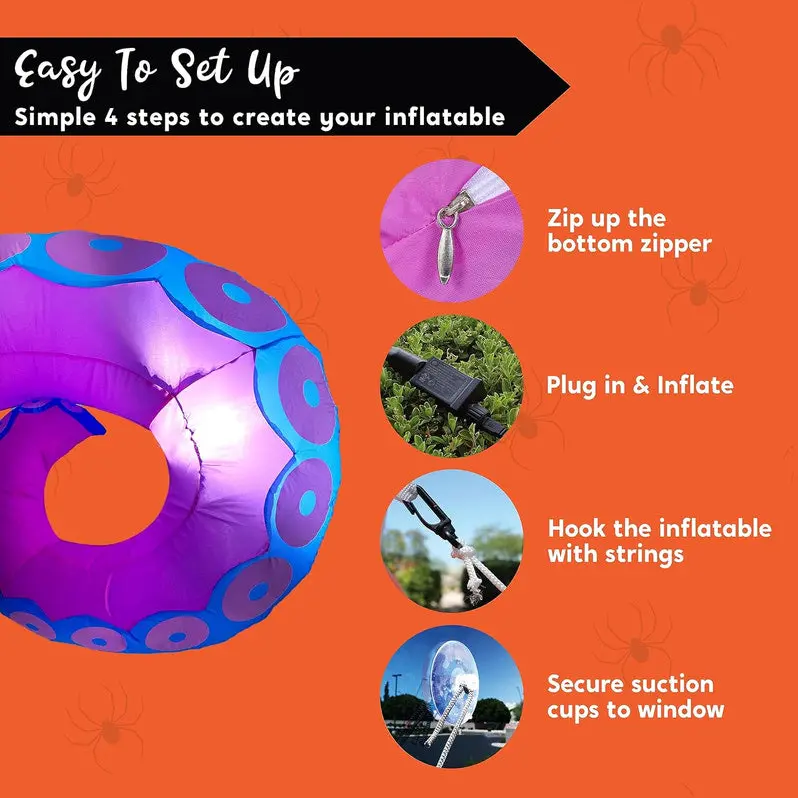 3-Pack Giant Inflatable Halloween Octopus Tentacles – Outdoor Yard Decoration