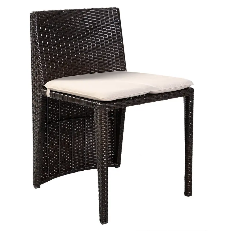 3-Piece Rattan Bistro Set – Compact Outdoor Dining Table and Chairs