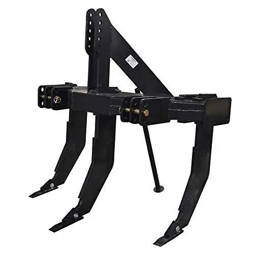 3-Shank Subsoiler Ripper – Tractor-Mounted Ground Breaker Compatible with Category 1 & 2 Quick Hitches