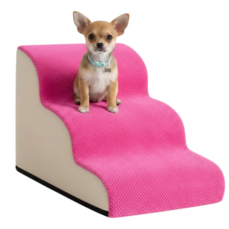 3-Step Lightweight Pet Staircase for Easy Access to Furniture