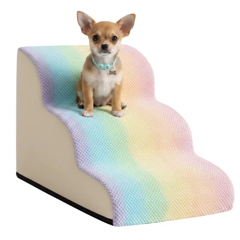 3-Step Lightweight Pet Staircase for Easy Access to Furniture