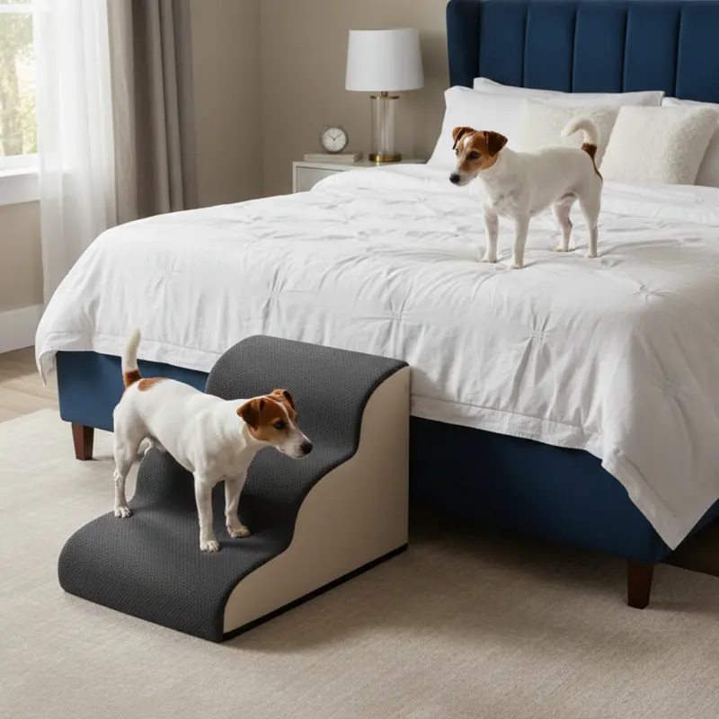 3-Step Lightweight Pet Staircase for Easy Access to Furniture
