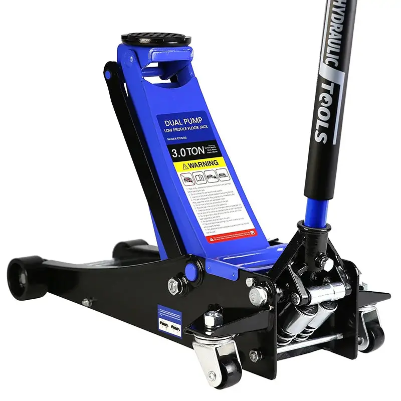 3-Ton Low-Profile Hydraulic Floor Jack – Dual-Piston Quick-Lift, 5.1"–20" Lift Range
