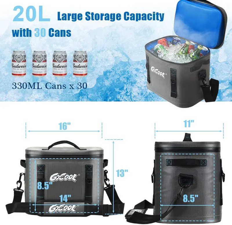 30-Can Insulated Portable Cooler Bag for Camping and Outdoor Use