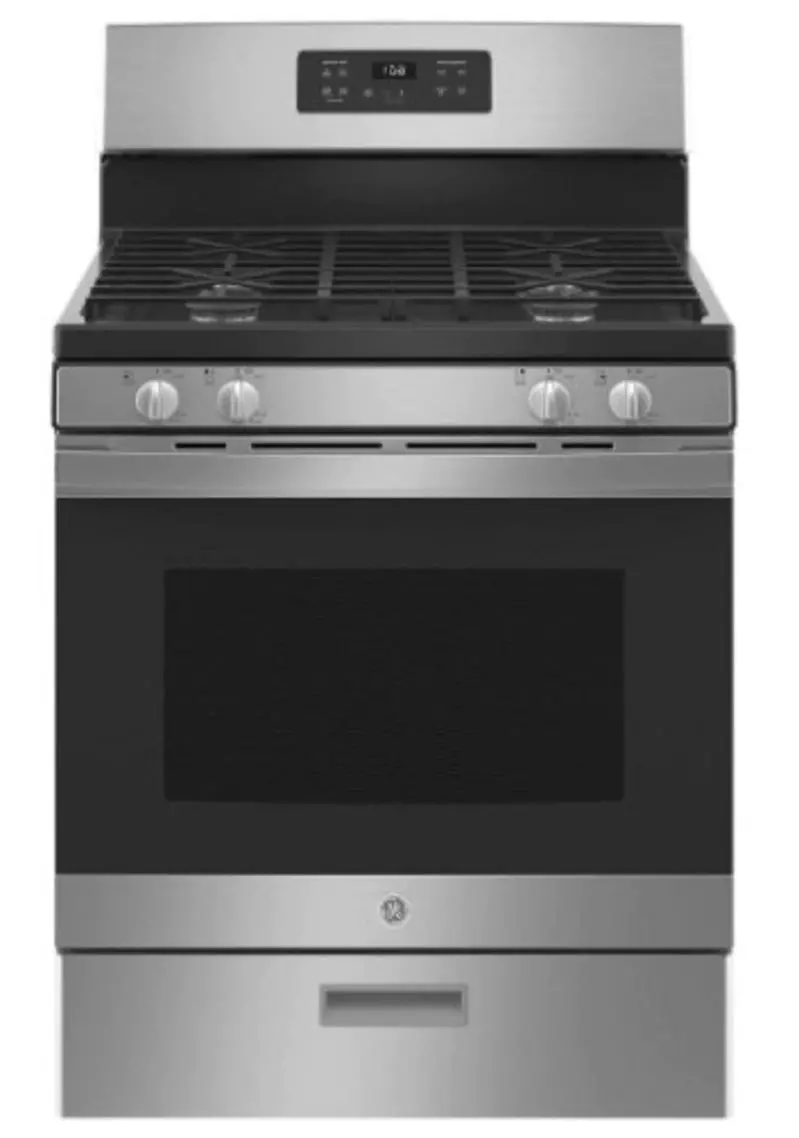 30-Inch Freestanding Gas Range – 4-Burner Stainless Steel Cooking Appliance with 4.8 Cu Ft Oven