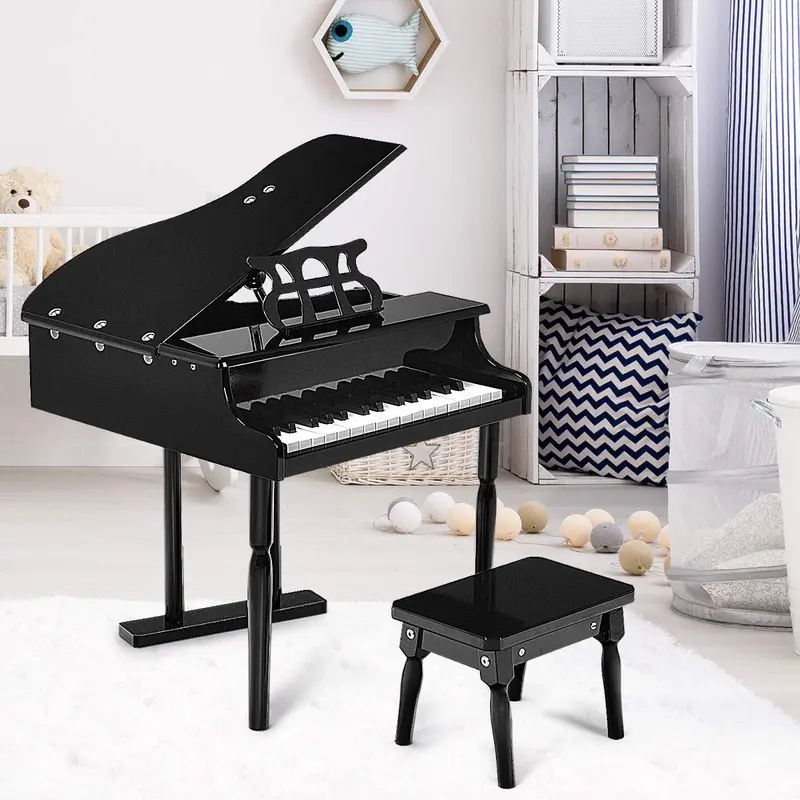 30-Key Wooden Toy Piano – Classic Children’s Grand Piano for Early Music Learning 2