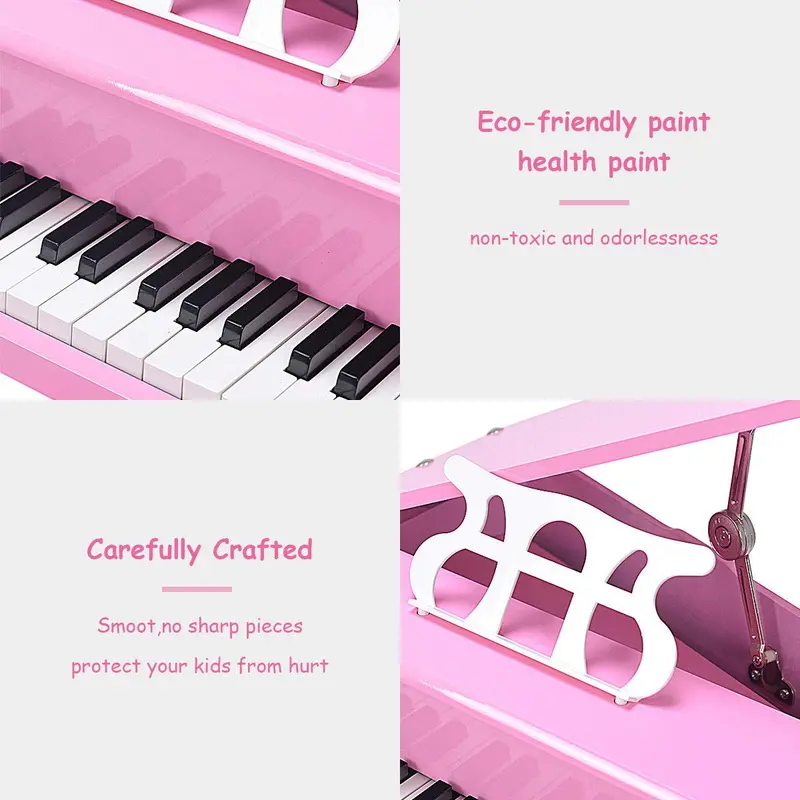 30-Key Wooden Toy Piano – Classic Children’s Grand Piano for Early Music Learning
