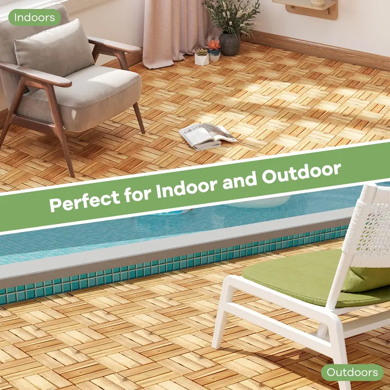 30-Piece Snap-Lock Outdoor Flooring Kit – 12-Inch by 12-Inch Interlocking Deck Tiles for Patios and Garages 2