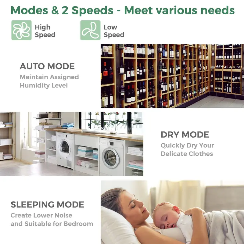 30-Pint Portable Dehumidifier for Up to 1500 Sq. Ft – LED Display, 3 Modes, Compact Tank