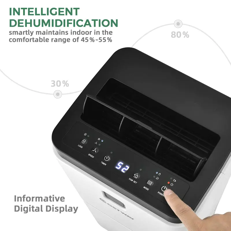30-Pint Portable Dehumidifier for Up to 1500 Sq. Ft – LED Display, 3 Modes, Compact Tank