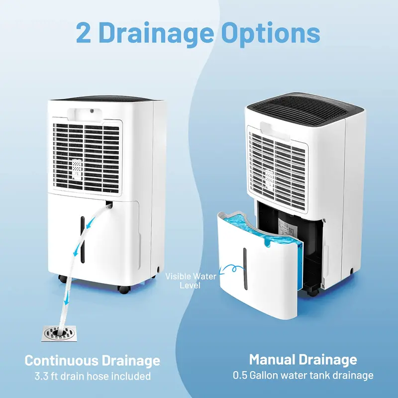30-Pint Quiet Dehumidifier for Medium Spaces – 24-Hour Timer, Dual Fan Speeds
