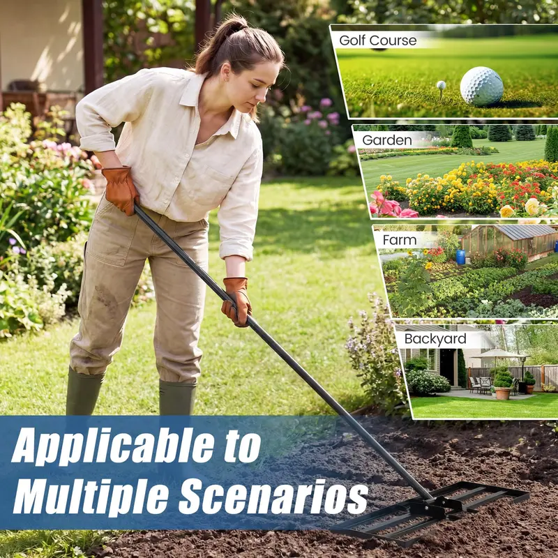 30" x 10" Professional Lawn Leveler with Ergonomic Grip