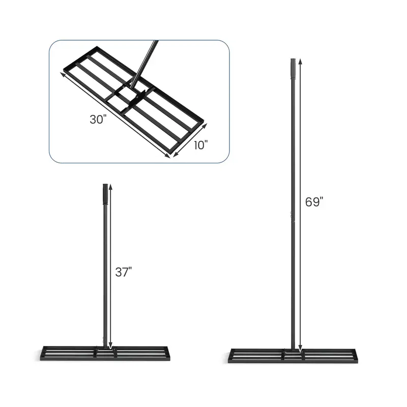 30" x 10" Professional Lawn Leveler with Ergonomic Grip