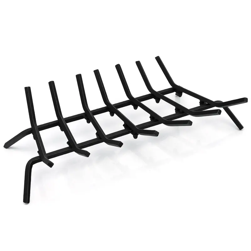 31-Inch Fireplace Log Grate – Heavy-Duty Steel Pit Grate with 3/4-Inch Solid Bars