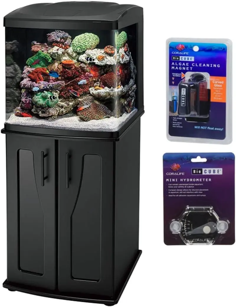 32-Gallon LED Aquarium Tank & Stand Combo Kit for Freshwater or Saltwater Setup