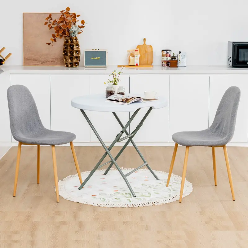 32-Inch Round Foldable Plastic Card Table