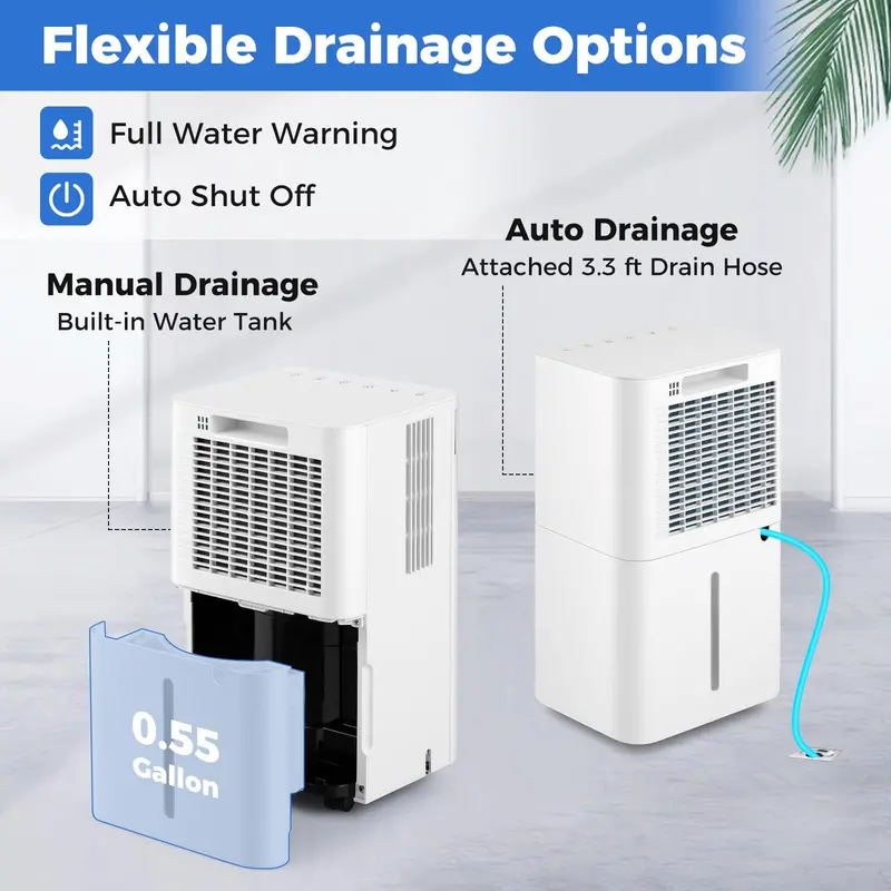 32-Pint Home Dehumidifier – Efficient for 2,000 Sq. Ft with Whisper-Quiet Operation & Auto Shut-Off