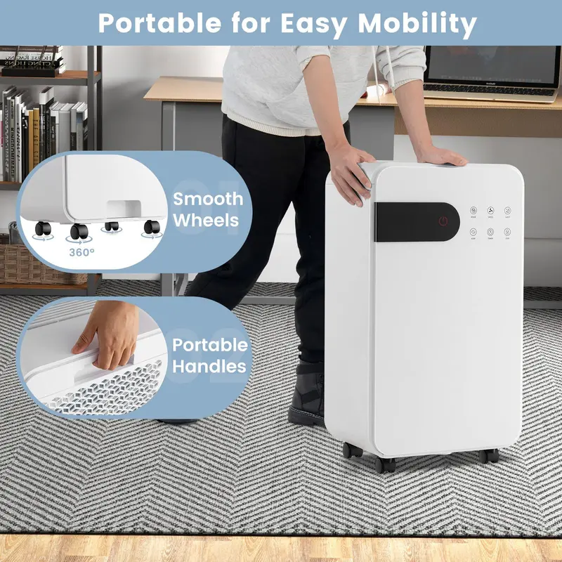 32-Pint Home Dehumidifier with Child Lock, Sleep Mode & Color-Coded LED Indicator
