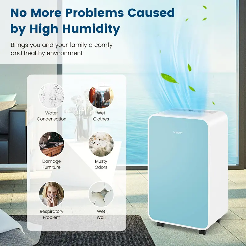 32-Pint Ultra-Quiet Dehumidifier for Rooms up to 2500 Sq. Ft – Sleep Mode Enabled 2