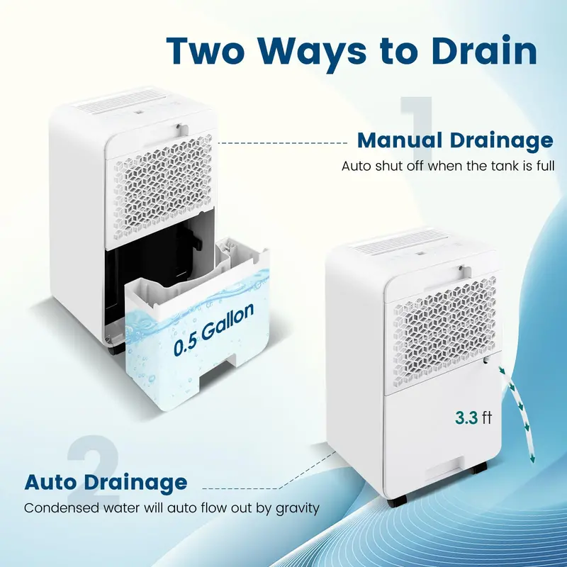 32-Pint Ultra-Quiet Dehumidifier for Rooms up to 2500 Sq. Ft – Sleep Mode Enabled