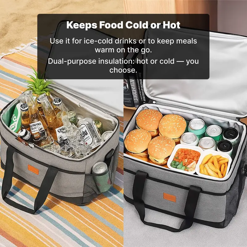 33-Liter Insulated Cooler Bag – Waterproof, Spacious Outdoor Carryall for Picnics & Adventures