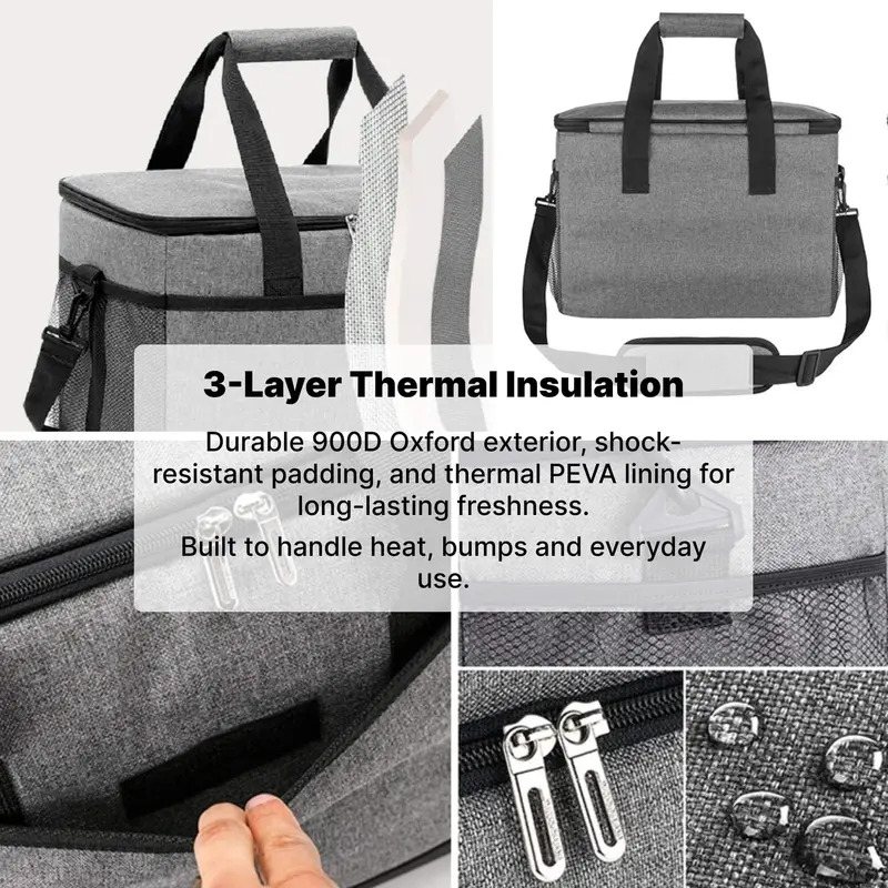 33-Liter Insulated Cooler Bag – Waterproof, Spacious Outdoor Carryall for Picnics & Adventures