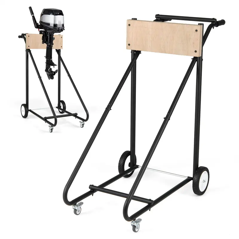 330-LB Capacity Boat Motor Stand with Four Swivel Rubber Casters