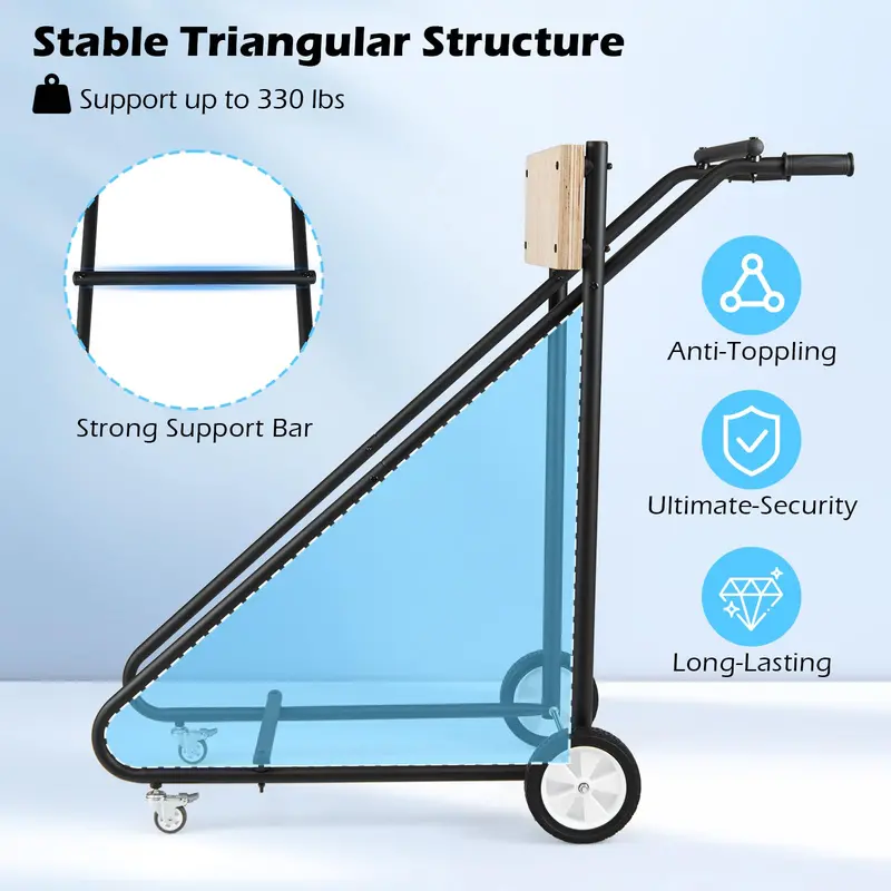 330-LB Capacity Boat Motor Stand with Four Swivel Rubber Casters 2
