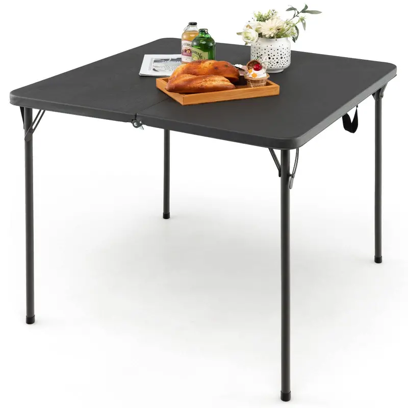 34-Inch Square Folding Card Table – Lightweight Plastic Portable Table