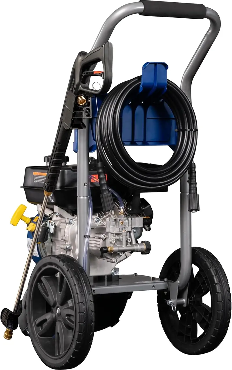 3400 PSI Gas-Powered Pressure Washer – 2.6 GPM, Onboard Detergent Tank, 5-Point Nozzle System, CARB-Certified Cleaning for Vehicles, Decks, Driveways & More