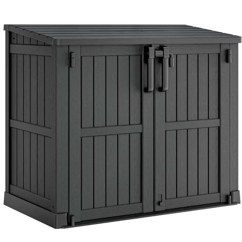 36-Cubic-Foot Lockable Resin Outdoor Storage Cabinet with Secure Doors