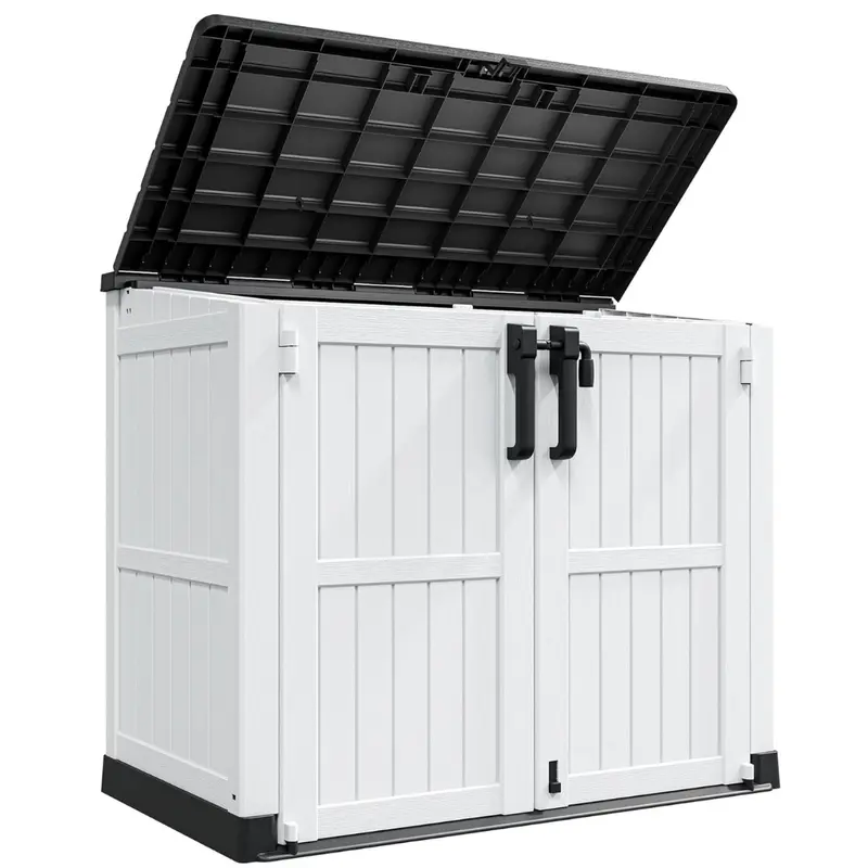 36-Cubic-Foot Lockable Resin Outdoor Storage Cabinet with Secure Doors