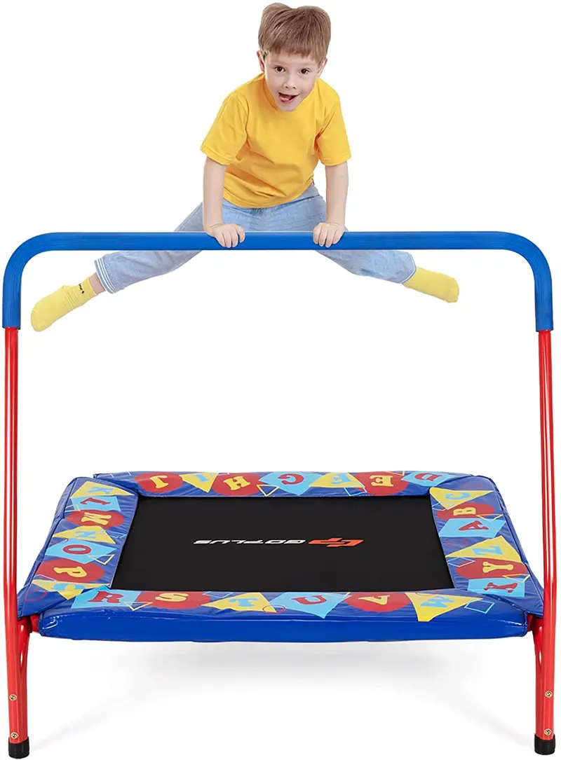 36-Inch Square Toddler Trampoline – Heavy-Duty Mini Trampoline with 330 lb Capacity