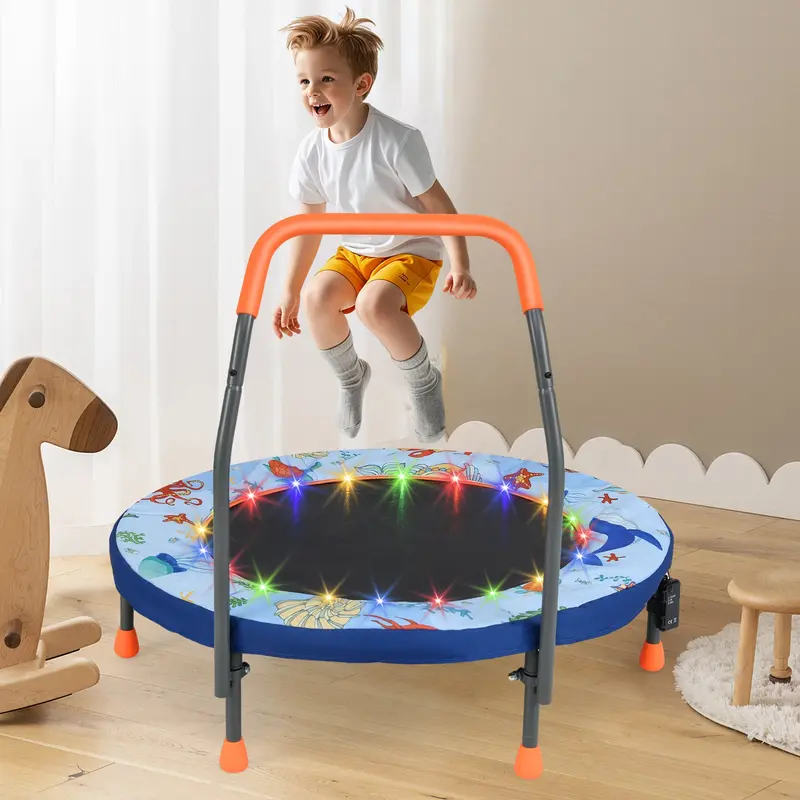 36-Inch Toddler Trampoline – Safe, Foldable Bounce Platform with Enclosed Spring Cover 2