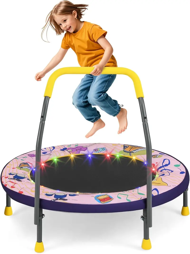 36-Inch Toddler Trampoline – Safe, Foldable Bounce Platform with Enclosed Spring Cover