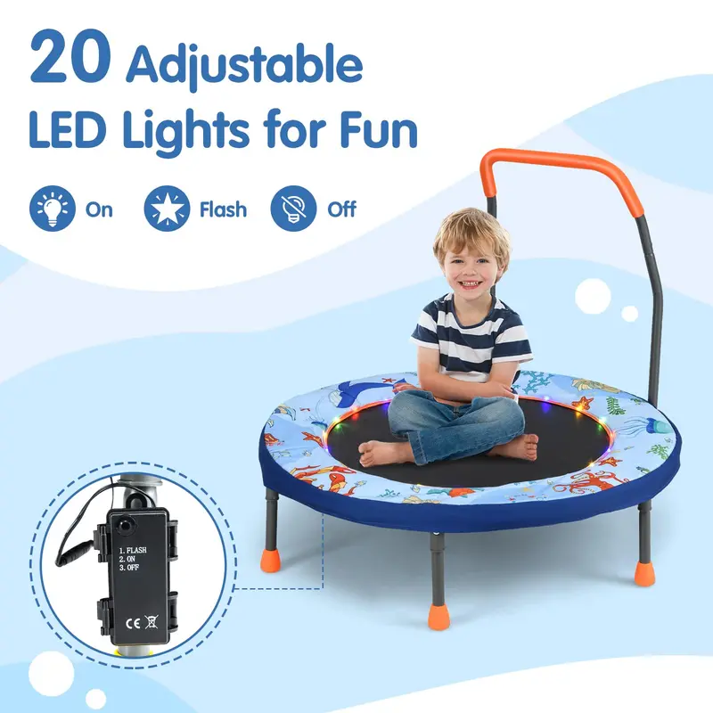 36-Inch Toddler Trampoline – Safe, Foldable Bounce Platform with Enclosed Spring Cover
