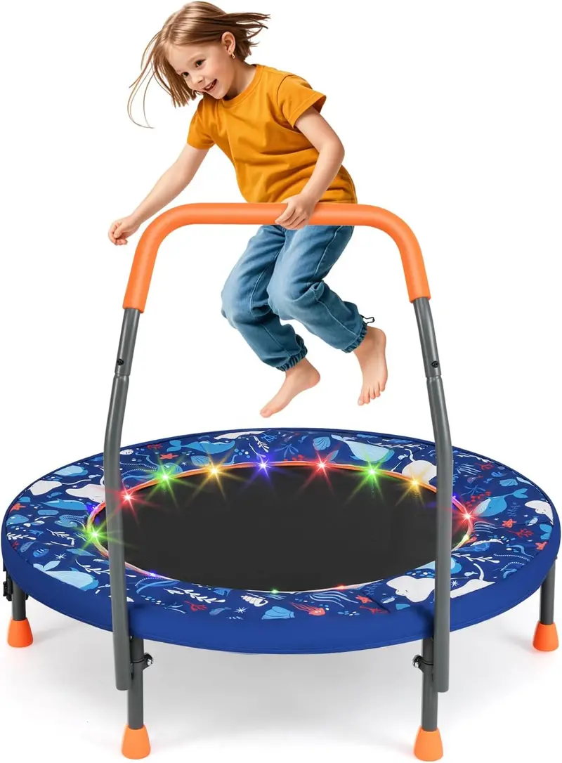 36-Inch Toddler Trampoline – Safe, Foldable Bounce Platform with Enclosed Spring Cover