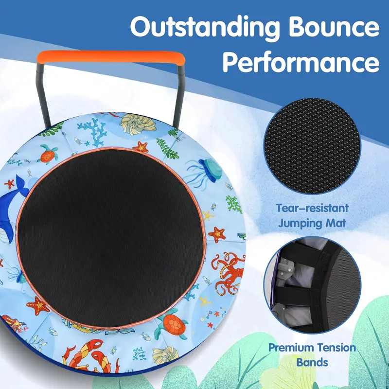 36-Inch Toddler Trampoline – Safe, Foldable Bounce Platform with Enclosed Spring Cover